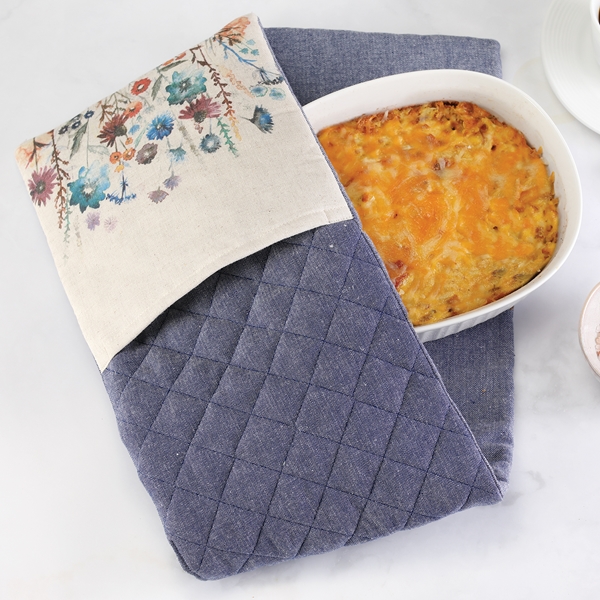 Alternate view:ALT3 of Floral Double Oven Mitt